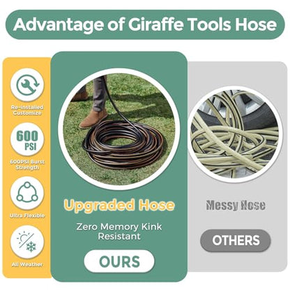 Giraffe Tools Leader Hose 5/8", 6ft Short Garden Hose - size: 6FT Double Females