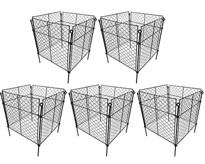 Plant Protectors from Animals, 5 Pack Metal Plant Cage 13.8"x13.8"x12" - size: （13.8"L x 13.8"W x 12"H）5 Packs