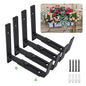 Maotong Adjustable Window Planter Box Brackets 4 Pack, Heavy Duty Wall Mount Flower Box Holder for Planter Box Depth (Front to Back) 6 to 12 Inches, Black - size: Set of 4