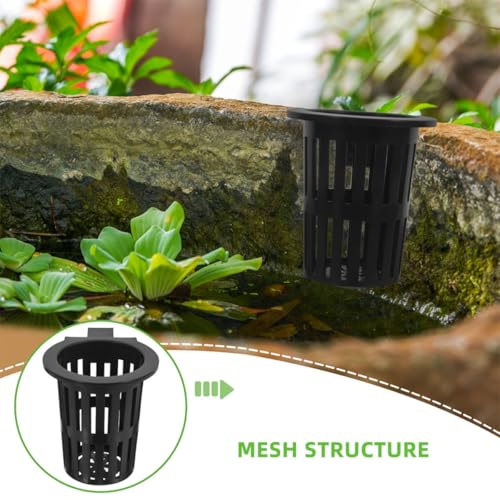 6 Pack Aquarium Plant Holder Wall Mounted Hydroponic Basket for Fish Tank Aquatic Plants Pond Plants Vertical Gardening Plastic Mesh Net Pot 3.93 X 3.54 X 2.36 in