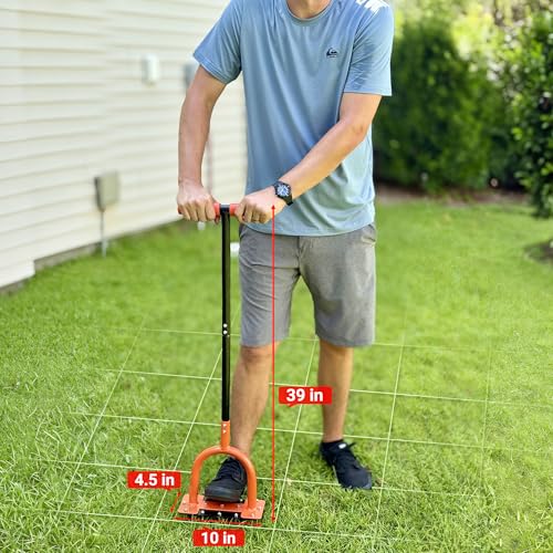 39in Lawn Aerator Manual Yard Grass Aerator Aeration Tool