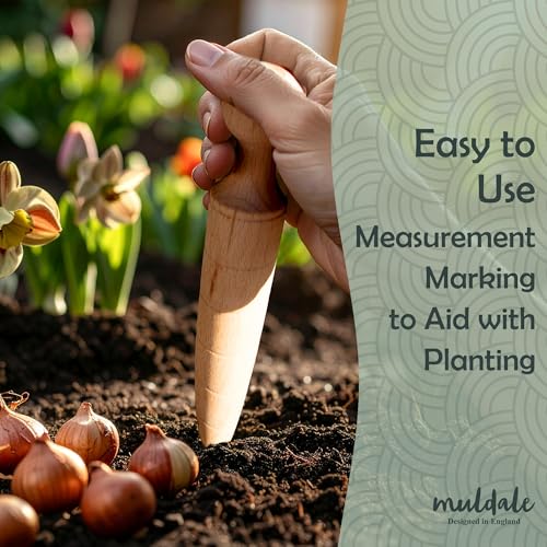 Garden Dibber Seed Planter Tool – Wooden Seed Dibber for Planting - size: Single Dibber