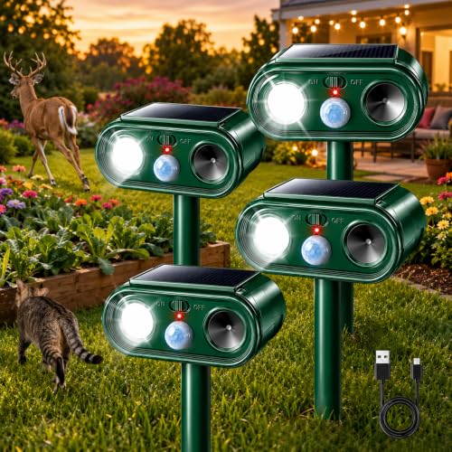 USB Charge Sonic Fortress Pro Deer Repellent Devices,2026 Upgraded