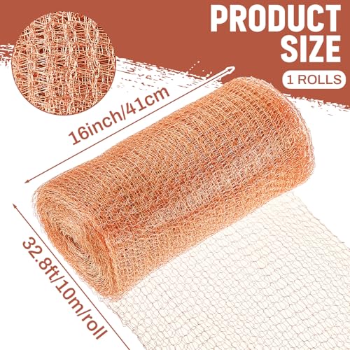 Gisafai 16' X 33 ft Copper Mesh Roll for Rodent Control, 1 Roll - size: 16" X 33 ft