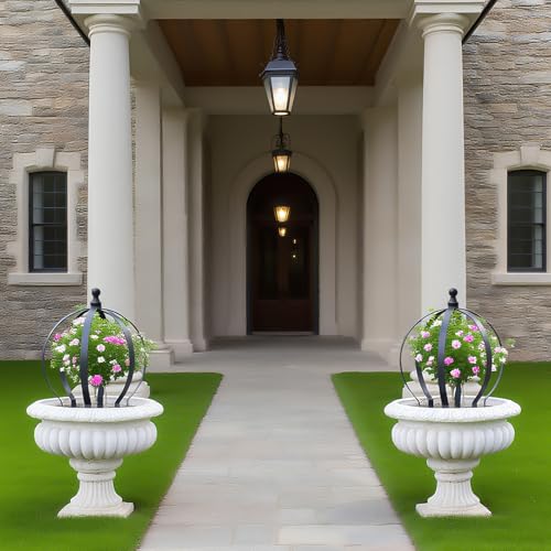 12.6x17.5 Inch Garden Obelisk, 2-Pack Outdoor Topiary Frame - color: 2 Pcs, size: 12.6"x17.5"