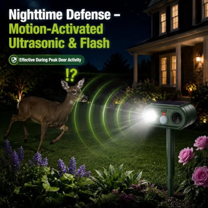 USB Charge Sonic Fortress Pro Deer Repellent Devices,2026 Upgraded