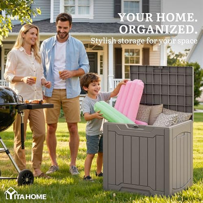 YITAHOME 31 Gallon Deck Boxes Set of 2 - color: Taupe, size: 31 Gallon 2pcs