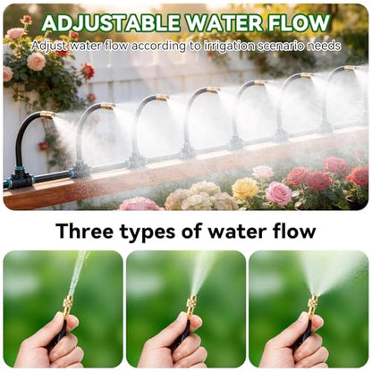 360°Adjustable Drip Irrigation System,100FT Irrigation System for Garden - size: 100FT