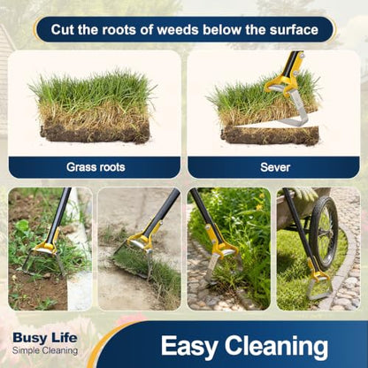 Yocada Hoe Garden Tool, Heavy Duty Weeding Hoes, Scuffle Stirrup Hoe