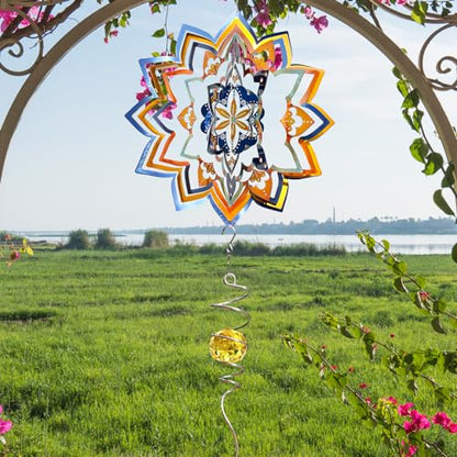 Wind Spinner Mandala Starry Sky Design, Mandala Decoration & Gift - color: Mandala Starry Sky
