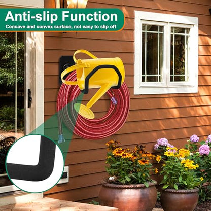 2pcs Heavy Duty Hose Hanger Wall Mount Water Hose Holders for Outside - color: 2pc Hose Holder 150ft