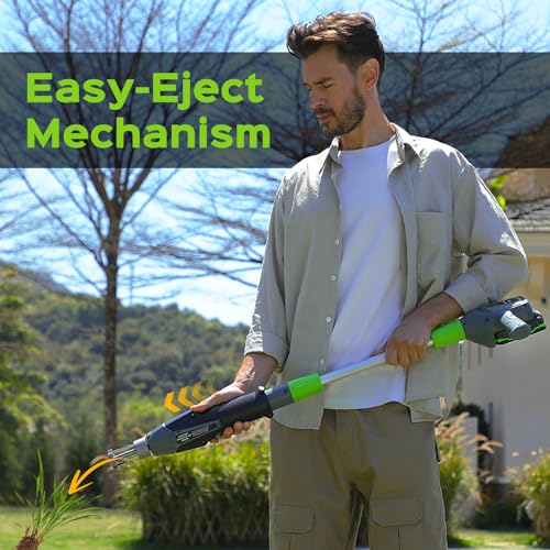 Weed Puller Tool, 21V Powerful Garden Tools Electric Weeding Tool - color: Green
