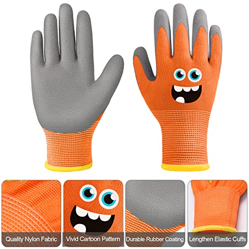 6 Pair Kid Gardening Glove Children Work Glove (Large (Age 9-11)) - size: Large (Age 9-11)
