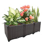 Raised Garden Bed Large Planters for Outdoor Plants Rectangular Elevated Planter Boxes Patio Balcony Deck for Planting Flowers, Vegetables, Tomatoes, and Herbs - color: 47.2"(l)x16"(w)x15"(h)/Brown
