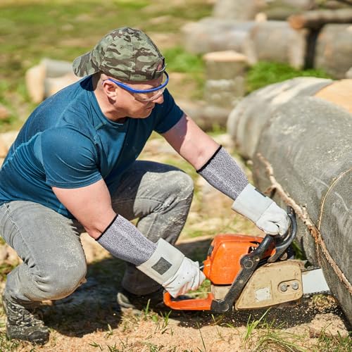 ANCIRS Cut Resistant Sleeves for Arm Protection, Gardening Sleeves, Dog Bite Safety Arm Sleeves - color: Grey