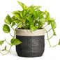 Ceramic Flower Pots, 6 Inch Pots for Plants, Round Planter, Black - color: Black, size: 6 Inch