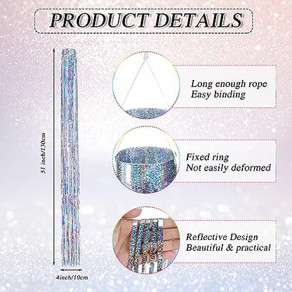 Qualirey 2 Pcs Bird Scarer Windsock Wind Socks Holographic Bird Wind
