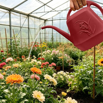 Watering Can 1 Gallon -Wine Red - color: Wine Red