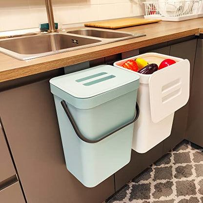 stonespace Compost Bin Kitchen, 3.2 Gallon Under Sink Trash Can, Blue - color: Blue, size: 12L/3.2GAL