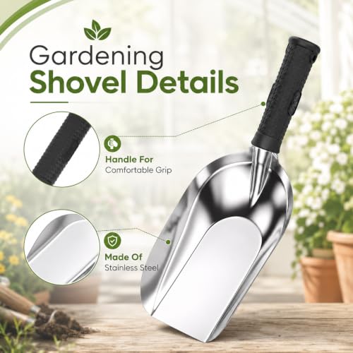 Fibrace Small Shovels for Gardening Transplanter Trowel Soil Scoop