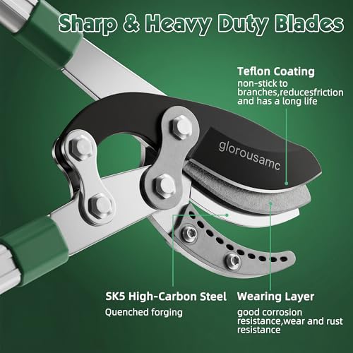 Loppers Branch Cutter 28"-41" Telescoping Lopper Heavy Duty Tree Trimmer,Chops Thick Branches with Ease,2" Inch Cutting Capacity
