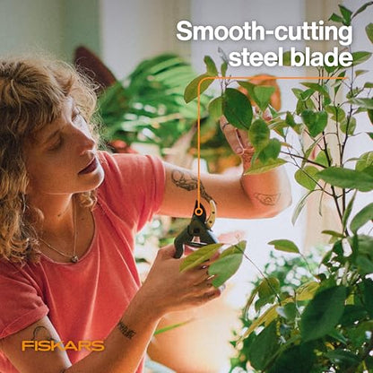 Fiskars 7" Plant Sculpting Bypass Pruners & Holder, 1/2" Cut Capacity