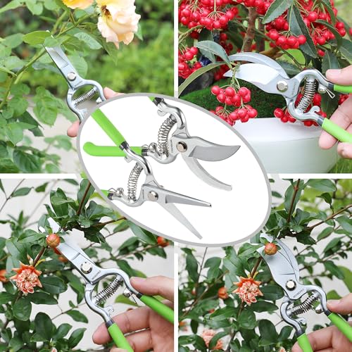 WORKPRO 2-Piece Pruning Shears & Garden Belt Set，8" Bypass & Hand Pruners