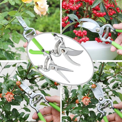 WORKPRO 2-Piece Pruning Shears & Garden Belt Set，8" Bypass & Hand Pruners