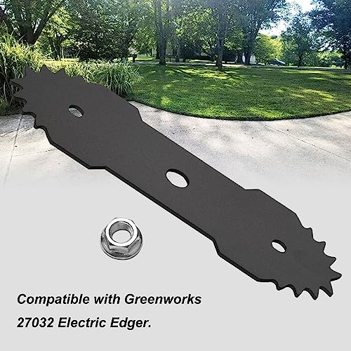 Karbay 7.5-Inch Dual Edger Replacement Lawn Edger Blade 29182 Compatible with Greenworks 27032 Electric Edger - 2 Pack