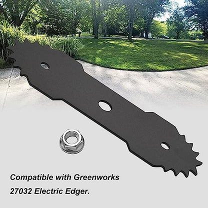 Karbay 7.5-Inch Dual Edger Replacement Lawn Edger Blade 29182 Compatible with Greenworks 27032 Electric Edger - 2 Pack
