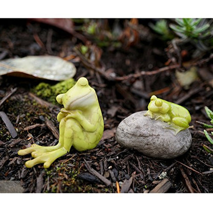 Top Collection Miniature Fairy Garden and Terrarium Statue, Frog Resting - color: Frog Resting