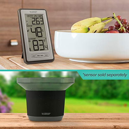 La Crosse WS-9160U-IT V3 Digital Wireless IN/OUT Thermometer with humidity - color: Titanium
