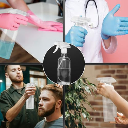 DIYSELF 2 Pack Spray Bottles for Cleaning 16.9 oz/500 ml Empty Spray Bottle - color: Clear, size: 2-Pack