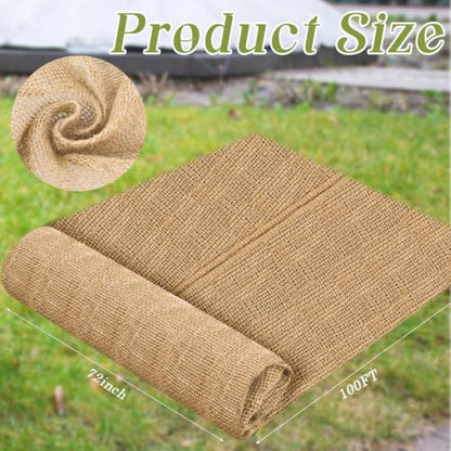 Buryeah 1 Pack 72 Inch X 100 ft Burlap Fabrics Roll Natural Jute Garden - size: 72 Inch X 100 ft