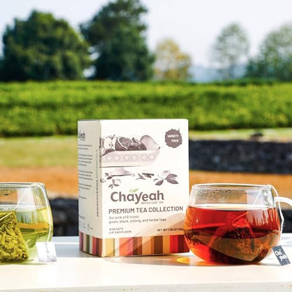 ChaYeah, Premium Tea Collection, 16 Whole Leaf Tea Bags, 8 Assorted Flavors