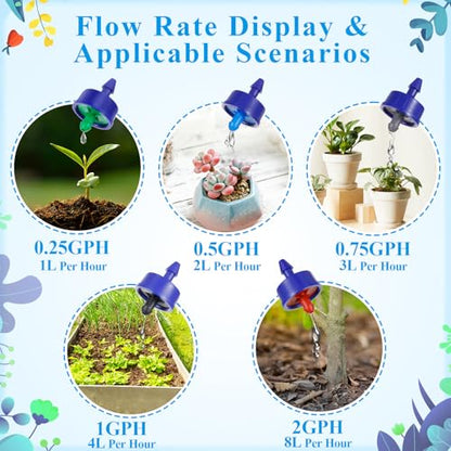 Upgrade Leak-Proof 200Pcs 0.5 GPH Pressure Compensating Drippers - color: 200 PCS 0.5GPH