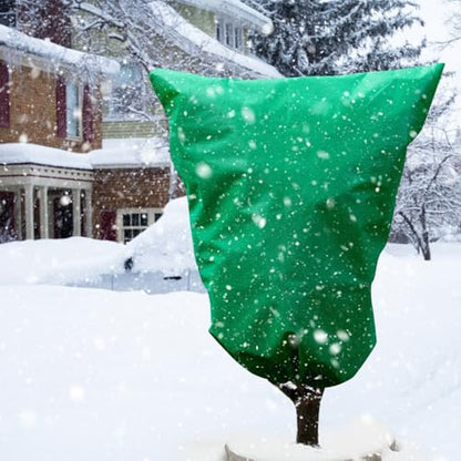 86.6" W X 97.5" H Plant Covers for Winter Freeze Protection, Frost Protection Covers for Outdoor Plants, 2.2 oz/yd² Tree Covers with Double Zipper Heads & Drawstring Design for Winter, 1 Pack - size: 86.6" W X 97.5" H