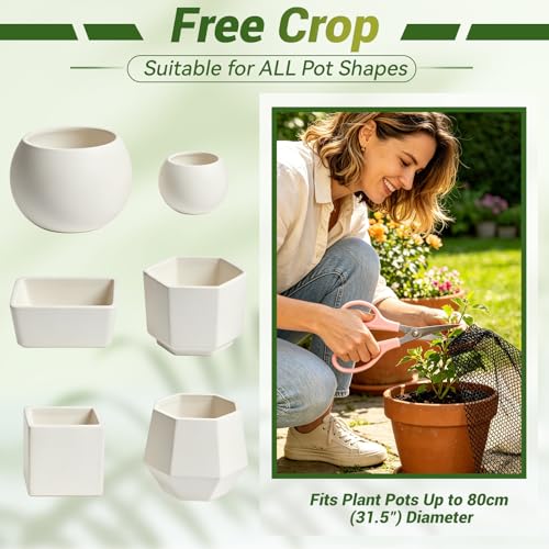 15.7" x 118" Black Plant Pot Grid Set, Pot Soil Cover Protectors - color: BLACK-15.7" x 118"