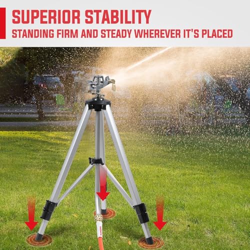 YAMATIC 18-36in Adjustable Impact Sprinkler with 3/4" Brass Quick Connects