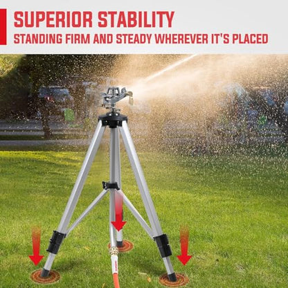YAMATIC 18-36in Heavy Duty Impact Sprinkler with 360° Large Area, 2PCS - color: Zinc Sprinkler, size: 2 Pack