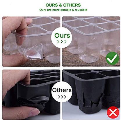 UWIOFF 12-Pack Seed Starter Trays, 144 Cells Seed Starting Tray