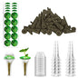 Haligo 124 pcs Seed Pod Kit for Aerogarden, Grow Anything Kit for Indoor Hydroponics Garden, Hydroponics Supplies with 50 Grow Sponges, 50 Pod Labels, 12 Baskets, 12 Planting Domes - size: 124pack