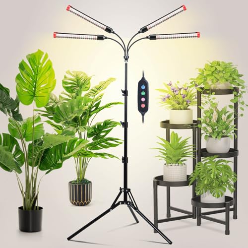 36W Grow Light with Stand for Bonsai Tree Tall Plants - size: 4 Tube-Stand