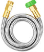 UNCO- Stainless Steel Metal Hose, 4 Feet, No Kink, Short Garden Hose Metal - color: Silver, size: 4 ft