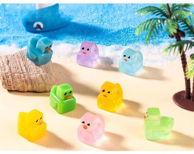 EMiEN 15 PCS Little Duck 5 Colors Pixel Grid Square Duck - color: 15 Pcs Pixel Duck