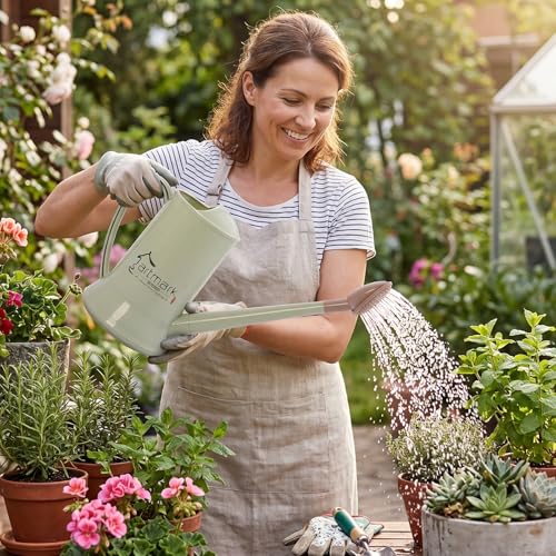 Watering Can 2L for Indoor & Outdoor Houseplants - color: Green