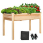 VIVOSUN Raised Garden Bed with Legs Outdoor Wood 48x24x30 Elevated Planter - size: 48 x 24 x 30 Inches (Elevated)