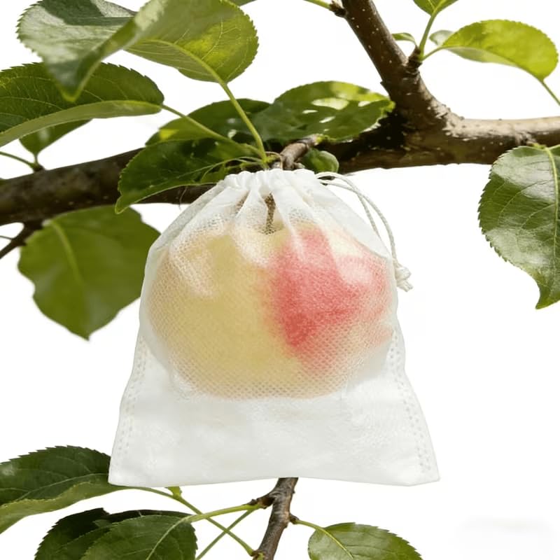 50Pcs Drawstring Mesh Fruit Protection Bags, Breathable Plant Cover Pouches for Grape, Apple, Pear Tree - Bird Deterrent Netting Bags for Garden Orchard Use, Reusable Produce Protector Sacks - size: 50pcs