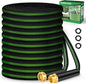 CXEZSIK Garden Hose 50ft Lightweight Non-Expanding No-Knot (Black Green) - color: Black Green, size: 50FT