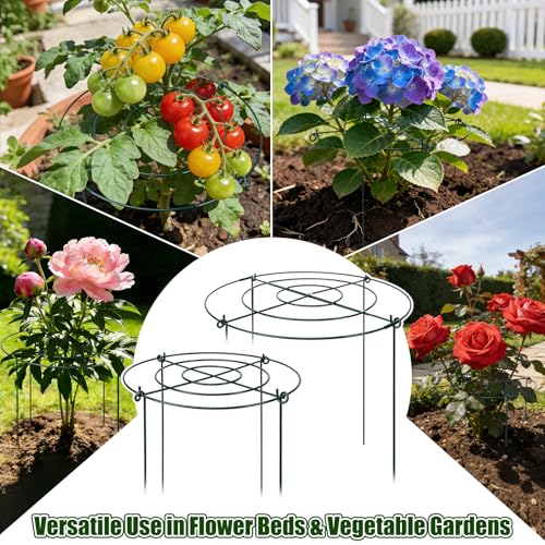 8 Pack Peony Cages and Supports, 16.5 x 20 Inch Plant Support Cage Set - size: 8 Pack- 16.5*20"